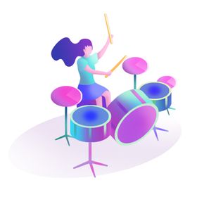 音乐节卡通人物元素