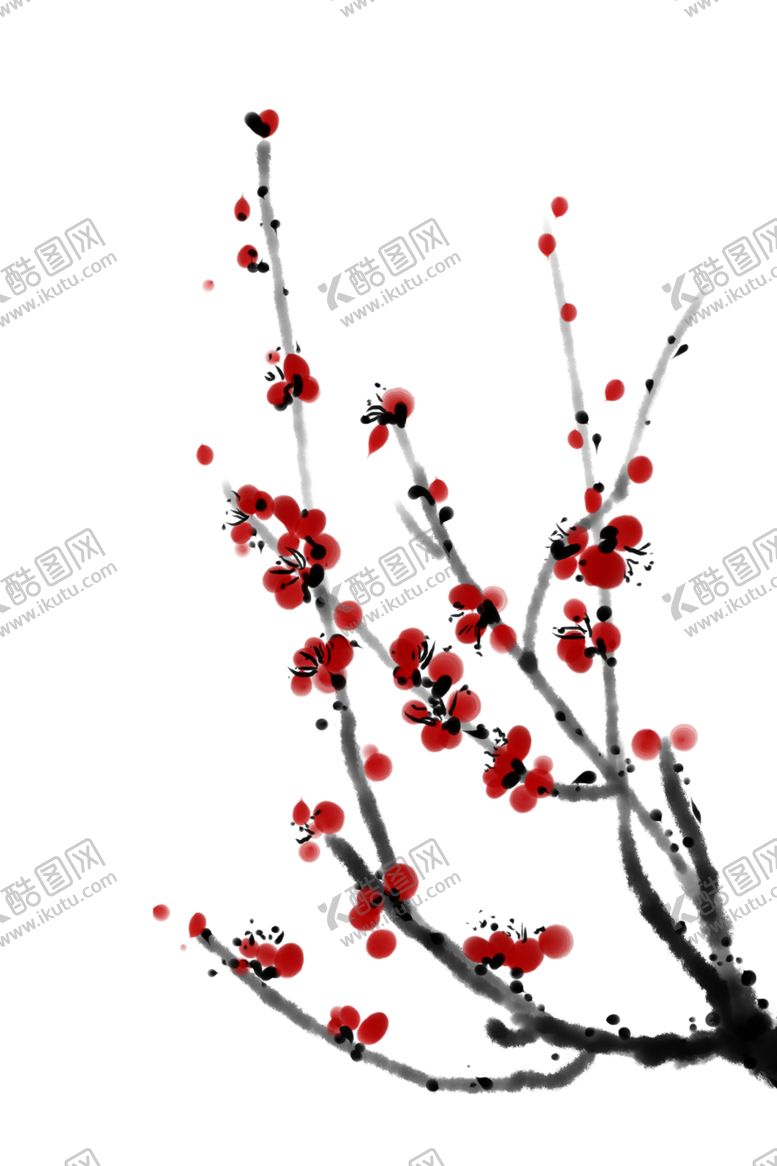 编号：29323805051523378580【酷图网】源文件下载-中国风水墨梅