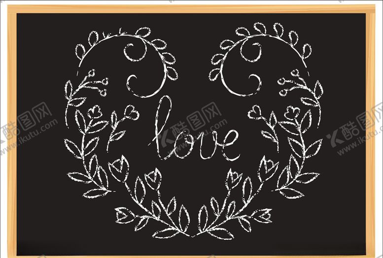 编号：94754410220037041974【酷图网】源文件下载-爱藤蔓字体粉笔画