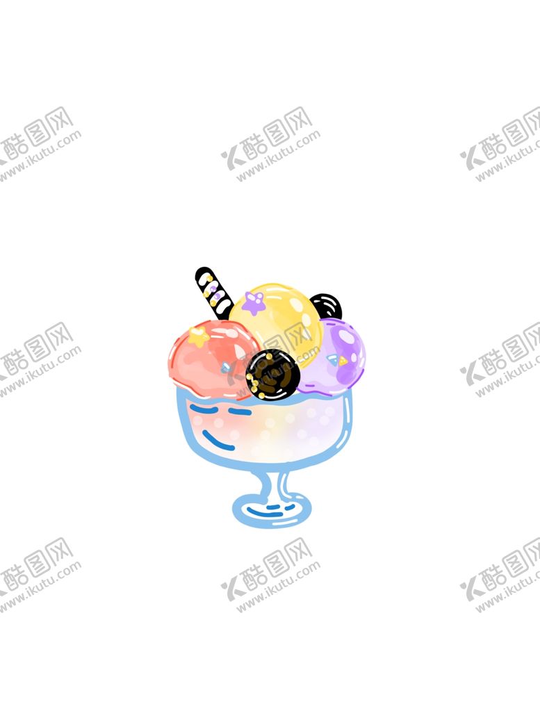 编号：72825707061215247026【酷图网】源文件下载-手绘冰淇淋彩色唯美