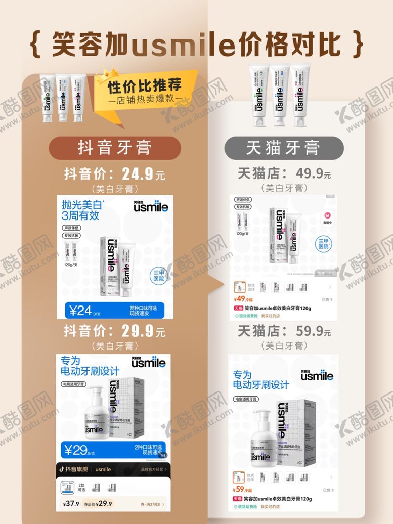 编号：58537511012305098184【酷图网】源文件下载-价格对比图