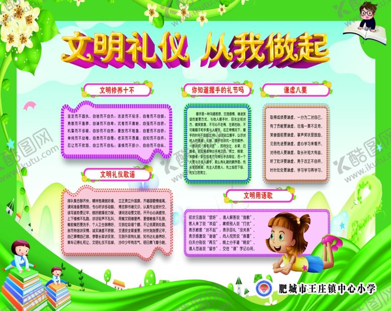 编号：20043010220755207329【酷图网】源文件下载-文明礼仪文明礼仪小报学