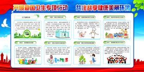 爱国卫生七个专项行动宣传海报