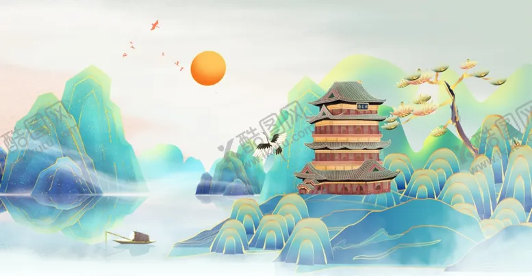 编号：56392907062011007062【酷图网】源文件下载-中秋插画背景