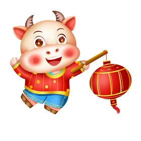 牛年卡通插画