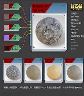 8K超清混凝土材质贴图