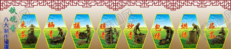 编号：33498406271255183804【酷图网】源文件下载-茶的八大制作工序
