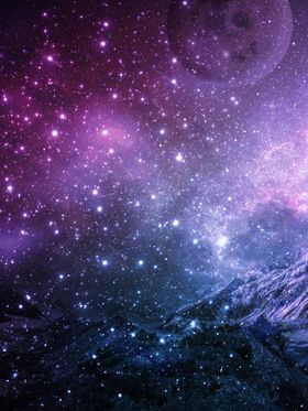 唯美紫色星空背景素材