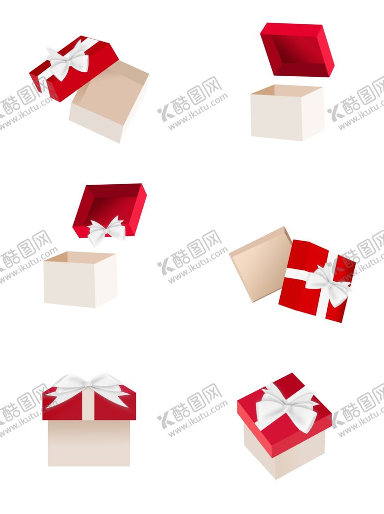 编号：95816707121022042964【酷图网】源文件下载-一组礼物盒插画