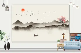 风景画油禅意水墨欧式油