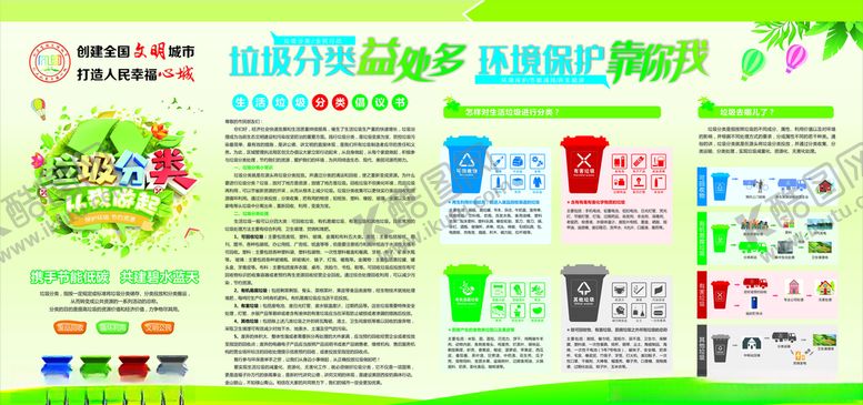 编号：66204510131953488198【酷图网】源文件下载-垃圾分类宣传栏