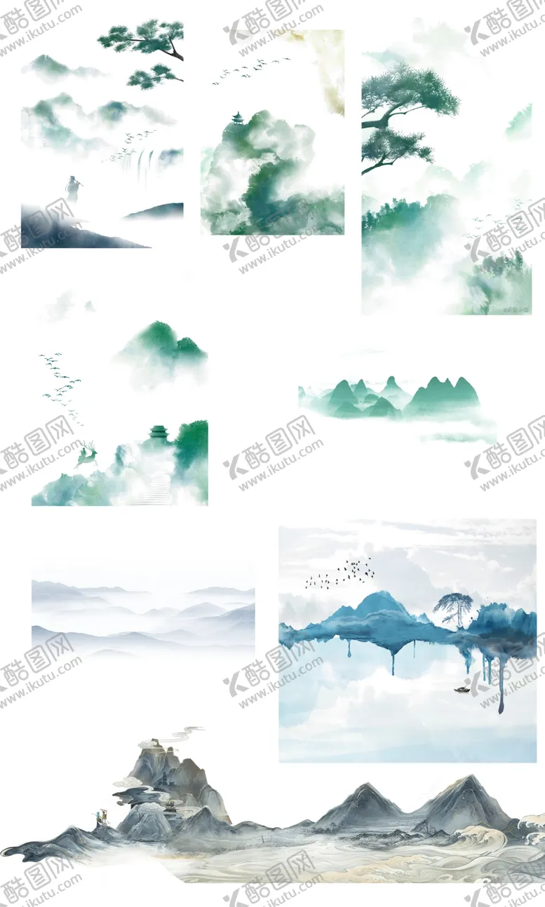 编号：28185005081131594982【酷图网】源文件下载-山水透明素材