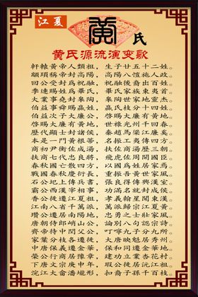 黄氏源流
