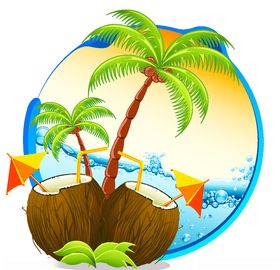 海边风情插画