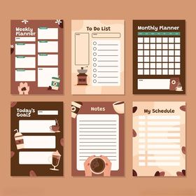 可爱风日程规划手账模板