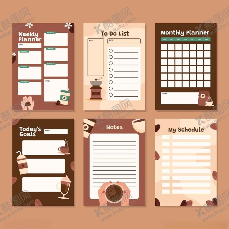 编号：79847711151908133289【酷图网】源文件下载-可爱风日程规划手账模板