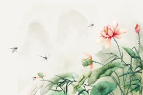 大寒传统古风国风插画卡通海报