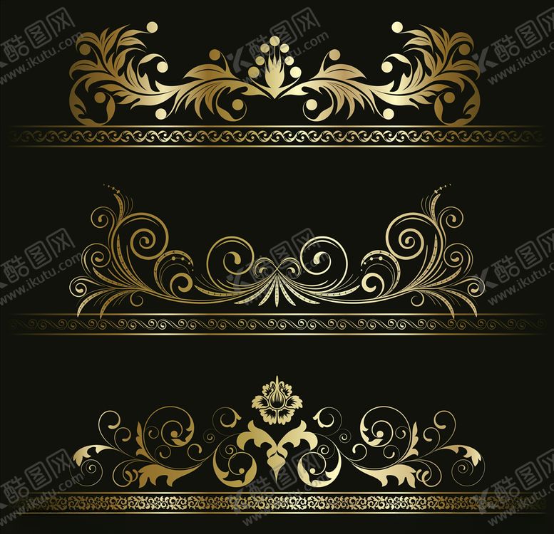 编号：87038309201140329936【酷图网】源文件下载-欧式花纹金色花边