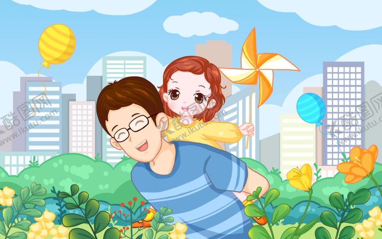 编号：16361011020320382196【酷图网】源文件下载-父亲节插画