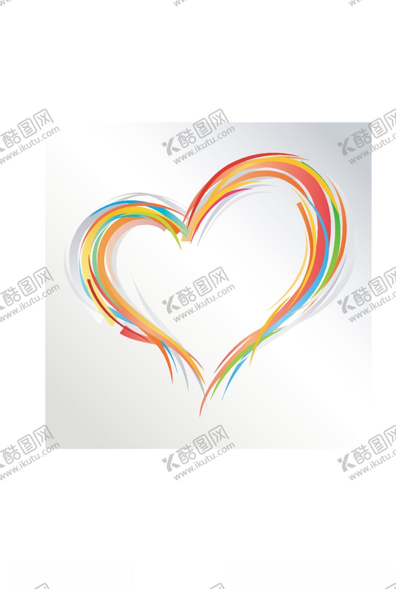 编号：26371805160921506014【酷图网】源文件下载-七彩心形