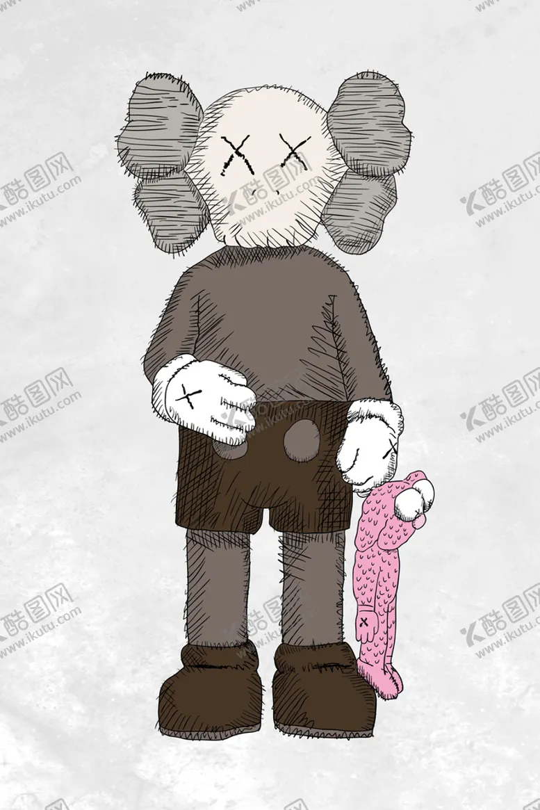编号：75239609201913228153【酷图网】源文件下载-暴力熊 KAWS 卡通 潮流 
