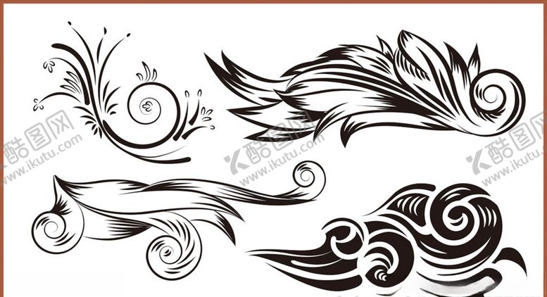 编号：83019210301612336543【酷图网】源文件下载-时尚花纹艺术花边