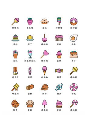 美食图标食品图标餐饮图标