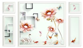 浮雕花梅花背景墙