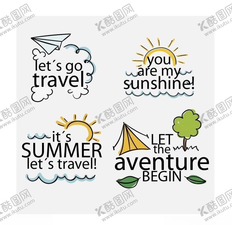 编号：20366809130901157397【酷图网】源文件下载-手绘度假旅游图标