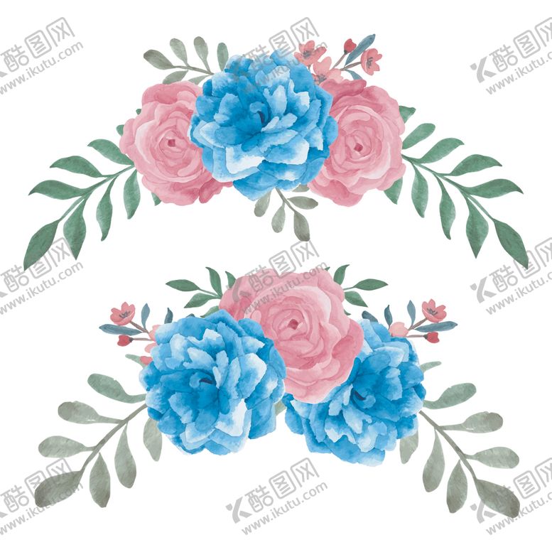 编号：52455109262342313289【酷图网】源文件下载-水彩花卉边框