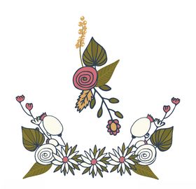 手绘卡通花