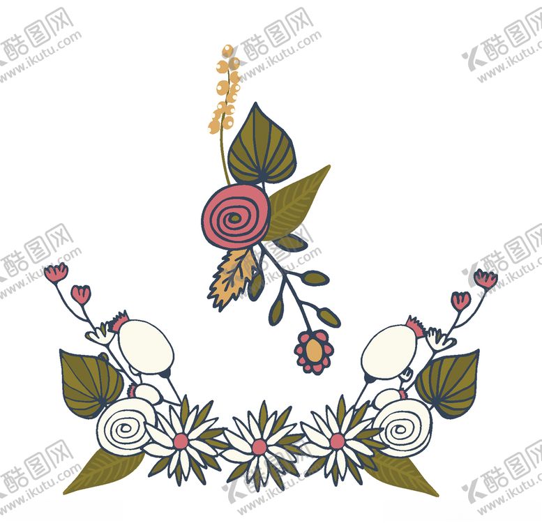 编号：57363005041855212465【酷图网】源文件下载-手绘卡通花