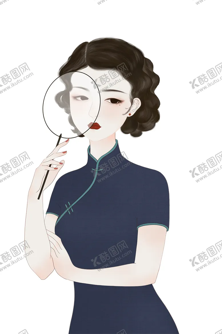 编号：98819503251033054200【酷图网】源文件下载-旗袍女子