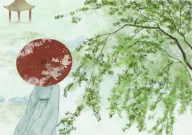 手绘樱花