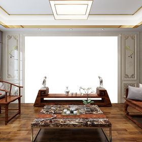 新中式背景墙纸样机