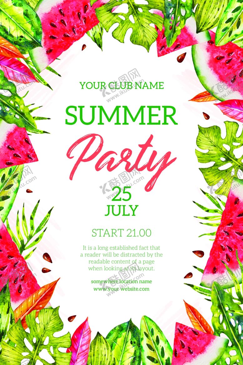 编号：25546909250631316572【酷图网】源文件下载-夏日海报