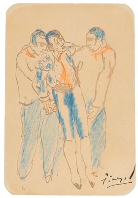 毕加索抽象绘画作品人物印派复古