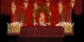 红色大气婚庆会场