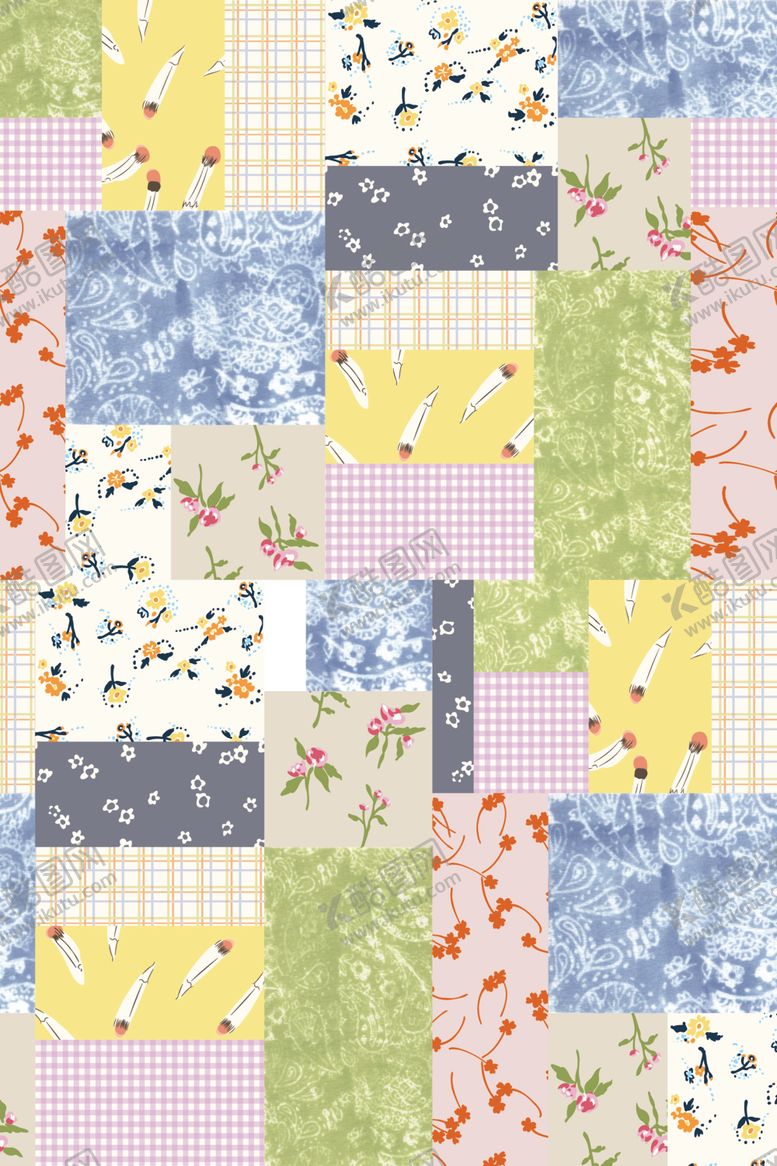 编号：81453310020405298270【酷图网】源文件下载-拼接花小碎花