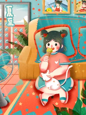 夏至主题单页节日闪屏