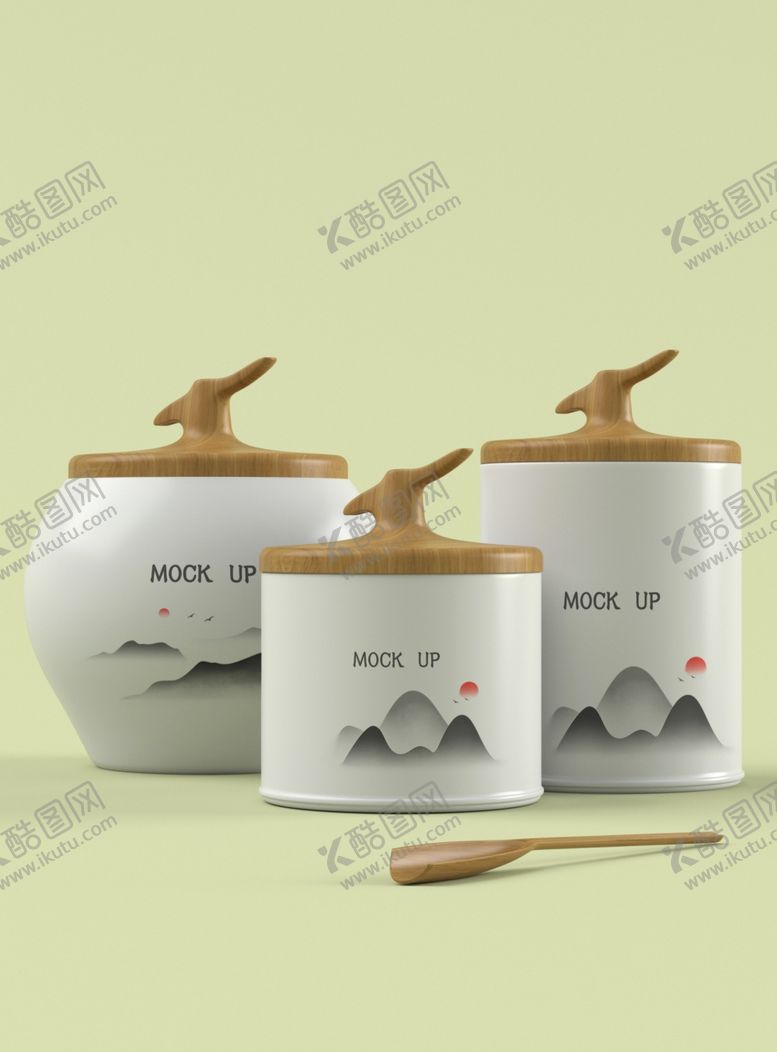 编号：97796009282338442133【酷图网】源文件下载-茶叶罐样机