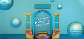 c4d模型psd格式电商展台拼多多3D大气