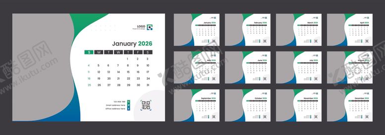 编号：69998110050205101329【酷图网】源文件下载-2026台历模板