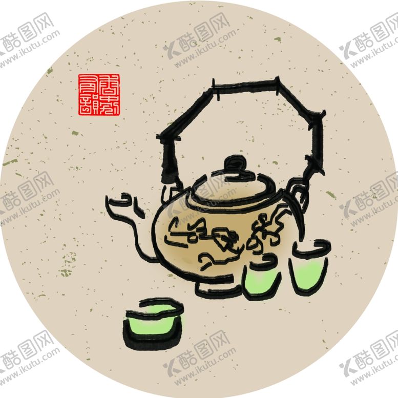 编号：87472011302215506555【酷图网】源文件下载-茶文化装饰画