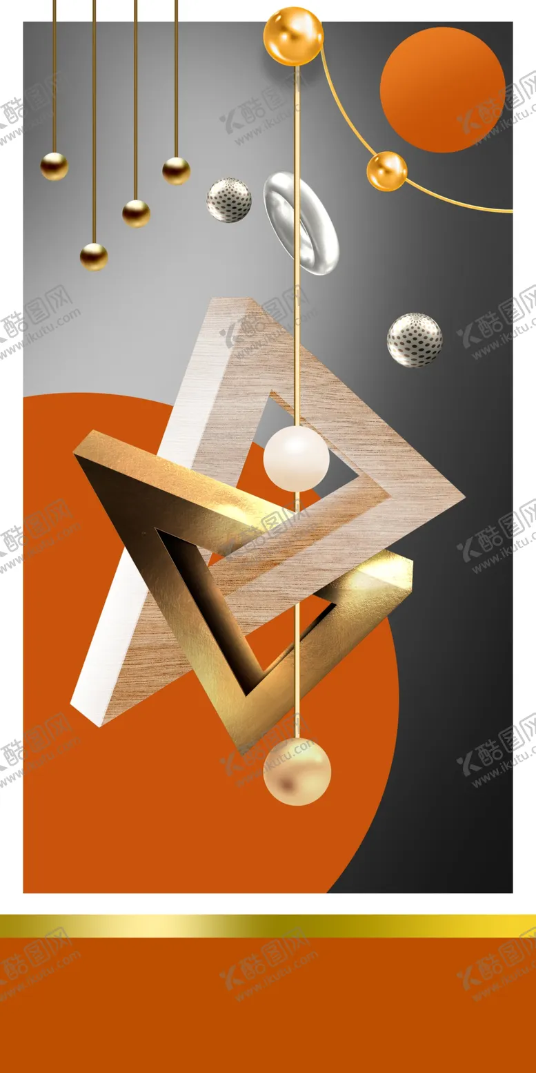 编号：46518801190108423247【酷图网】源文件下载-3D立体几何玄关画