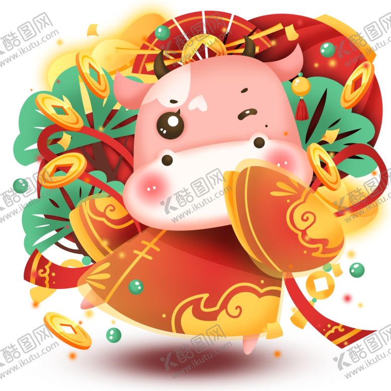 编号：46180210031901598515【酷图网】源文件下载-2021金牛送福牛年