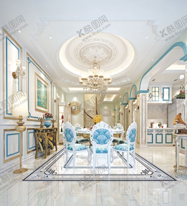 编号：48121909250423526162【酷图网】源文件下载-餐厅效果图