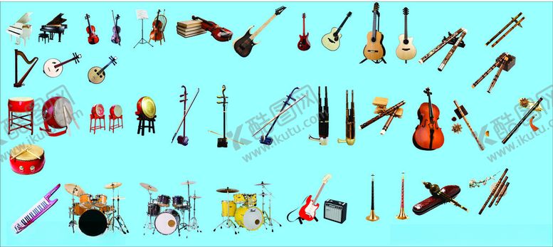 编号：75411704060200304047【酷图网】源文件下载-多样乐器展示