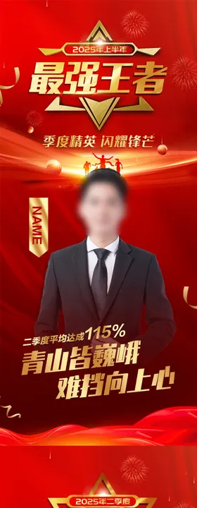 优秀员工海报展架设计