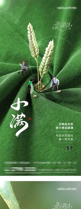 地产立夏小满风景海报